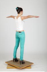 Whole Body Woman Animation references T poses Casual Slim Studio photo references